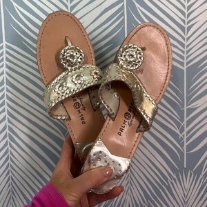 Palm Beach Sandals wedge in platinum